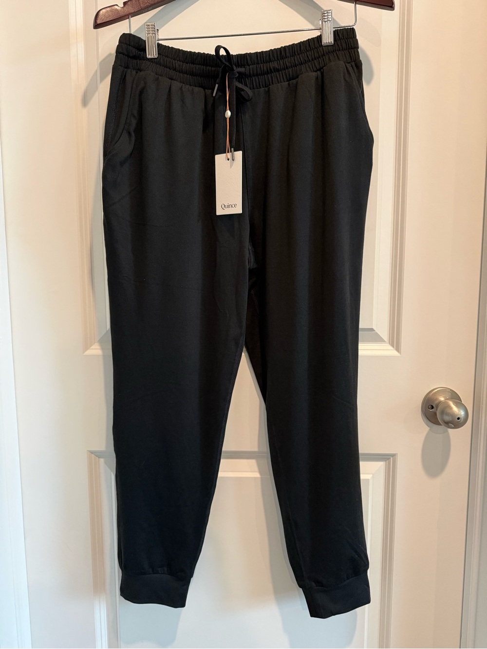 Quince Black Women’s Jogger Pants with Drawstring Waist